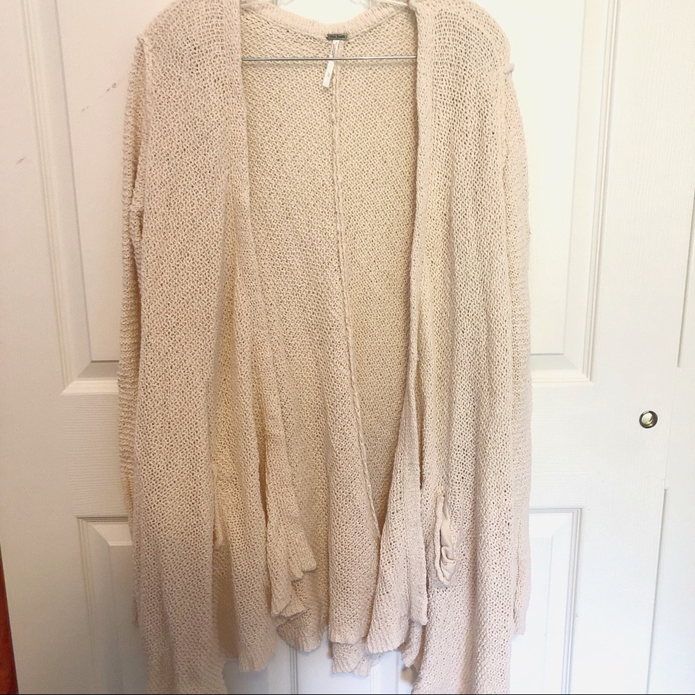 Free People oversized oatmeal cardigan (NWOT)